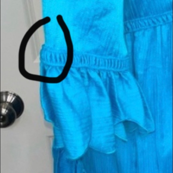 Vintage Betsey Johnson Blue Silk Blend Ruffle Tiered Dress Baby Doll - Picture 15 of 17